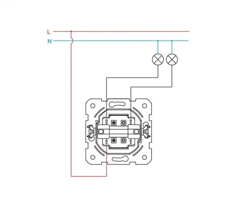 Serieschakelaar 90960002 Karre Wit 