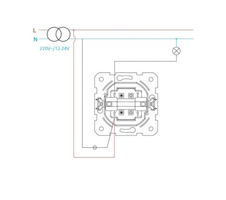 Schakelaar Bel Impulsdrukker 90960027 Karre Wit 